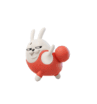 動く 3D擦れうさぎ3（個別スタンプ：14）