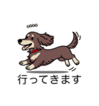 名前入りダックスロングチョコクリーム（個別スタンプ：13）