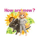 デグー大好き！ニートにゃ猫耳妖精 英語版（個別スタンプ：3）