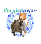 デグー大好き！ニートにゃ猫耳妖精 英語版（個別スタンプ：12）