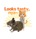 デグー大好き！ニートにゃ猫耳妖精 英語版（個別スタンプ：15）