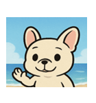海のフレンチブルドッグ@SFW（個別スタンプ：1）