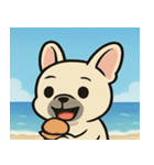 海のフレンチブルドッグ@SFW（個別スタンプ：3）