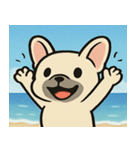海のフレンチブルドッグ@SFW（個別スタンプ：4）