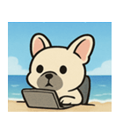 海のフレンチブルドッグ@SFW（個別スタンプ：14）