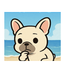 海のフレンチブルドッグ@SFW（個別スタンプ：23）