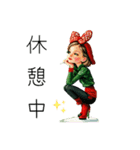 クリエイターyukieのスタンプ⑧女の子（個別スタンプ：5）