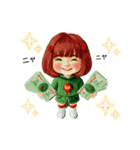 クリエイターyukieのスタンプ⑧女の子（個別スタンプ：16）