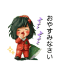 クリエイターyukieのスタンプ⑧女の子（個別スタンプ：18）