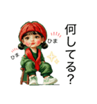 クリエイターyukieのスタンプ⑧女の子（個別スタンプ：22）