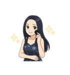 クリエイターyukieのスタンプ⑦女の子（個別スタンプ：4）