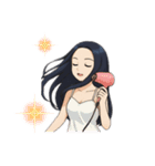 クリエイターyukieのスタンプ⑦女の子（個別スタンプ：5）