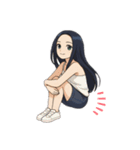 クリエイターyukieのスタンプ⑦女の子（個別スタンプ：6）