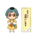 【修験道】行者ブルー女子メッセージ（個別スタンプ：3）