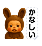 ラブリー♡うさコグマ メッセージスタンプ（個別スタンプ：21）