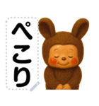 ラブリー♡うさコグマ メッセージスタンプ（個別スタンプ：22）