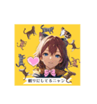 可愛い女の子たち癒しスタンプ（個別スタンプ：3）