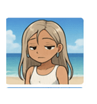 海の白ギャル@SFW（個別スタンプ：12）