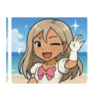 海の白ギャル@SFW（個別スタンプ：14）