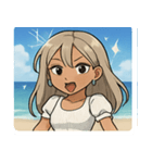 海の白ギャル@SFW（個別スタンプ：15）
