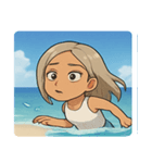 海の白ギャル@SFW（個別スタンプ：23）