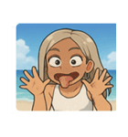 海の白ギャル@SFW（個別スタンプ：29）