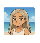 海の白ギャル@SFW（個別スタンプ：31）
