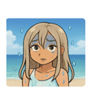 海の白ギャル@SFW（個別スタンプ：32）