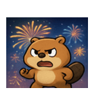 花火のビーバー@SFW（個別スタンプ：1）