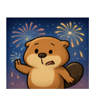 花火のビーバー@SFW（個別スタンプ：4）