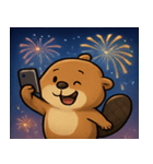 花火のビーバー@SFW（個別スタンプ：7）