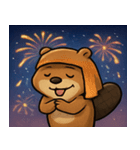 花火のビーバー@SFW（個別スタンプ：13）