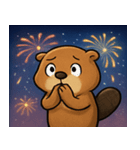 花火のビーバー@SFW（個別スタンプ：14）