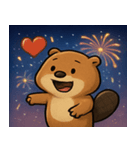 花火のビーバー@SFW（個別スタンプ：16）