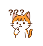 茶白猫の「カツラ」（個別スタンプ：18）