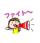 ランナーとランナー応援スタンプ(女の子)（個別スタンプ：16）