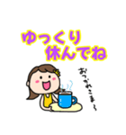 ランナーとランナー応援スタンプ(女の子)（個別スタンプ：24）