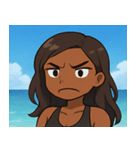 海の黒ギャル@SFW（個別スタンプ：2）