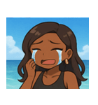 海の黒ギャル@SFW（個別スタンプ：5）