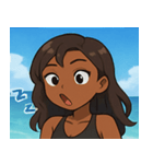 海の黒ギャル@SFW（個別スタンプ：7）