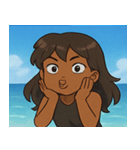 海の黒ギャル@SFW（個別スタンプ：25）
