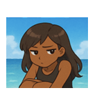 海の黒ギャル@SFW（個別スタンプ：26）