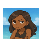海の黒ギャル@SFW（個別スタンプ：27）