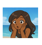 海の黒ギャル@SFW（個別スタンプ：28）