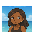 海の黒ギャル@SFW（個別スタンプ：29）