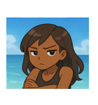 海の黒ギャル@SFW（個別スタンプ：31）