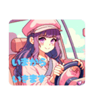 ドット絵女の子日常スタンプ（個別スタンプ：7）