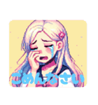 ドット絵女の子日常スタンプ（個別スタンプ：14）