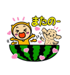 福井弁のオレンジとわんこ（夏）（個別スタンプ：38）