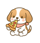 ビーグル犬ビビちゃんの食事スタンプ（個別スタンプ：1）